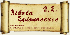 Nikola Radonoćević vizit kartica